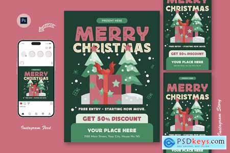 Colouring Christmas Day Flyer Template