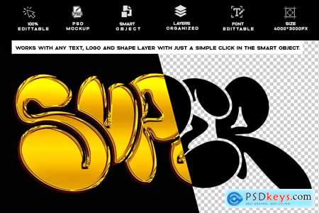 Super Golden Text Effect Photoshop PSD