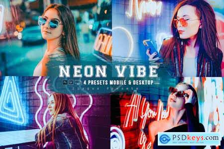 Neon Vibes 4 Lightroom Presets Mobile & Desktop