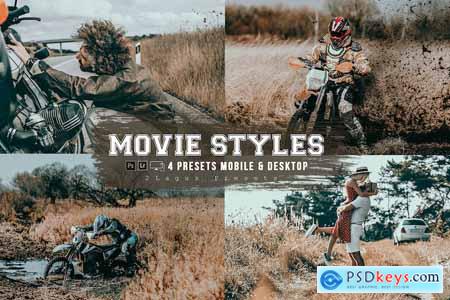 Movie Styles 4 Lightroom Presets Mobile & Desktop