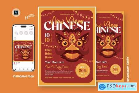 Festival Chinese New Year Day Flyer Design