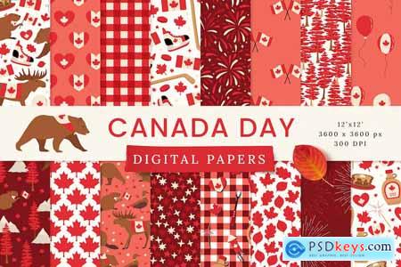 Canada Day July First Seamless Patterns Paper