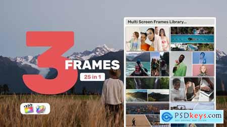 Multi Screen Frames Library - 3 Frames for Apple Motion and FCPX 39358368