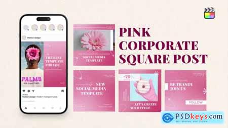 Pink Corporate Square Post 49425667