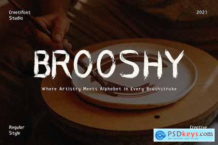 Brooshy - Brush Handwritten Display Font