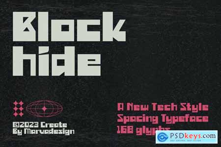 Blockhide - A Modern Techno Font