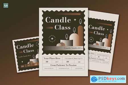 Gradient Candle Class Flyer Set 001