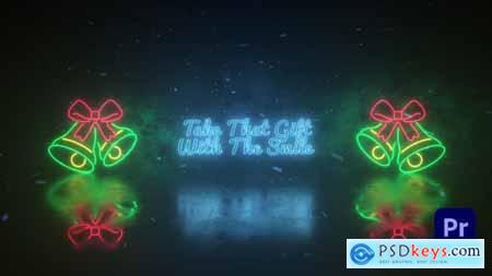 Christmas Neon Lights Wishes MOGRT 49436168