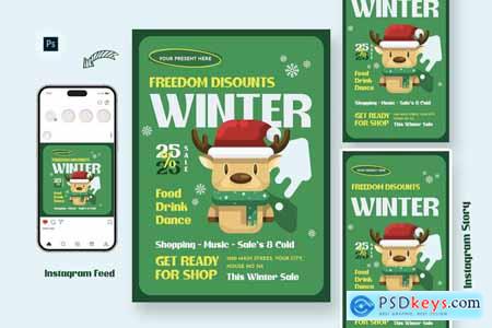 Melting Winter Sale Day Flyer Template