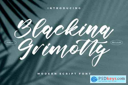 Blackina Grimotty Modern Script Font