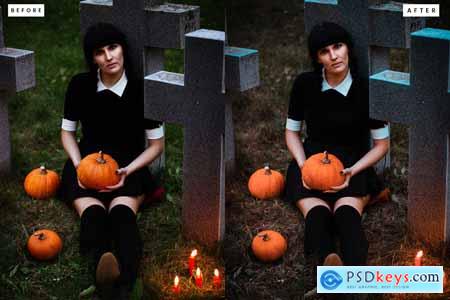 Teal Halloween Lightroom Presets