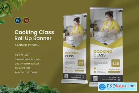 Cooking Class Roll Up Banner