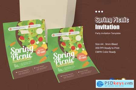 Spring Picnic Party Invitation