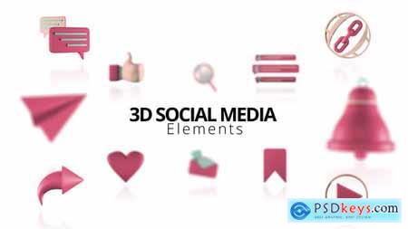 3D Social Media Elements 49729858