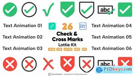 Check & Cross Marks Lottie Kit 49780044