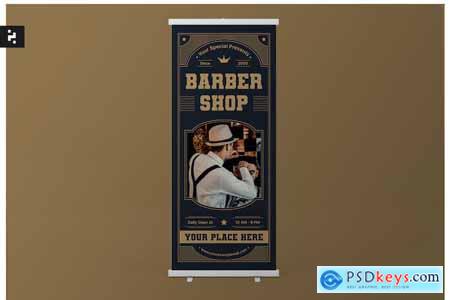 Barbershop Banner Vintage Theme