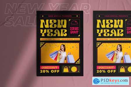 Sale New Year Flyer Template