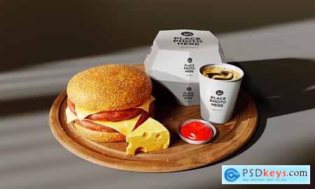 Burger Display Product Mockup