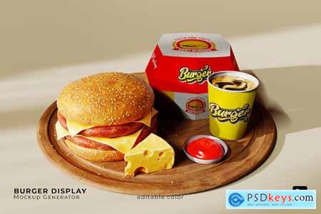 Burger Display Product Mockup