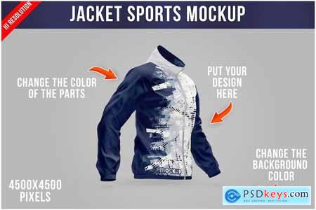 Jacket Sports Windbreaker Mockup