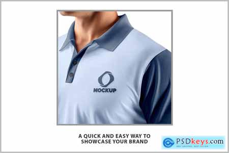 Embroidery on Polo t-shirt Mockup
