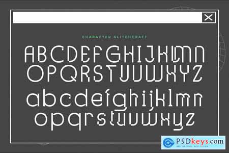 Glitchcraft Modern Display Typeface Font