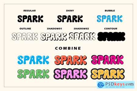 Dream Sparks - Bubble Display Font