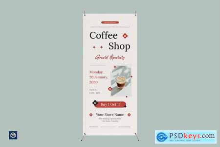 Grand Opening Coffee Shop X-Banner 003