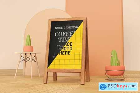 Standing Chalkboard Mockup