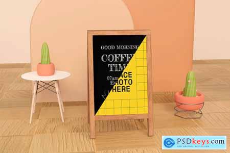 Standing Chalkboard Mockup