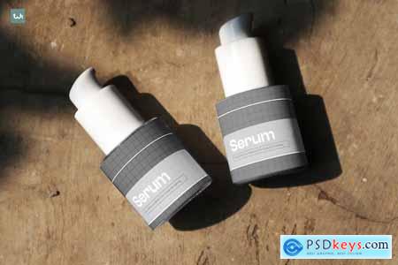 Pump Serum Bottle Mockup 001