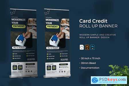 Card Credit Payment - Roll Up Banner