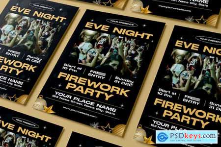 Flyer Eve Night Firework Party