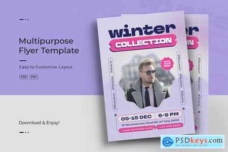 Winter Collection A4 Flyer Design Template