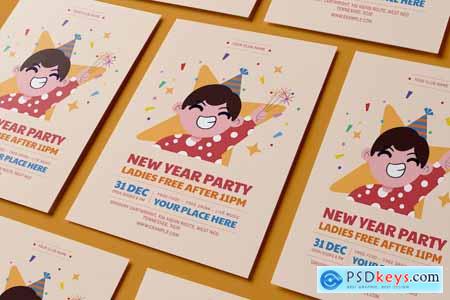 New Year Flyer Template 9LM5BDG