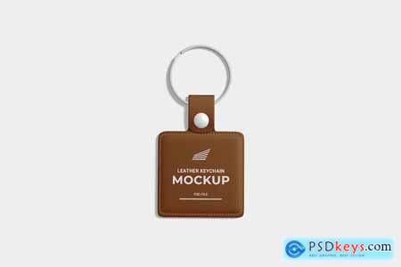 Leather Keychain Mockup