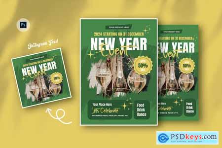 Buzz New Year Day Flyer Template