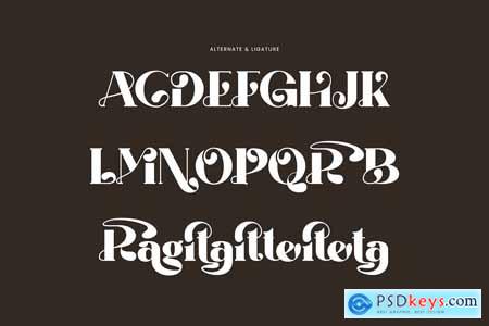 Ragita Elegant Ligature Serif Font Typeface