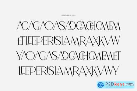 Lecmer Elegant Ligature Serif Font Typeface