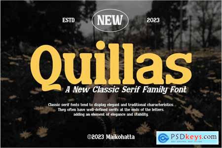 Quillas - Classic Serif Family Font