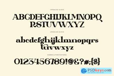Qarifa Elegant Ligature Serif Font Typeface