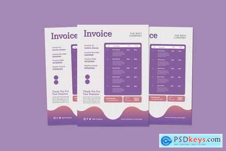Purple Gradient Invoice