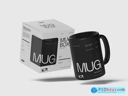 Mug with Box Mockup