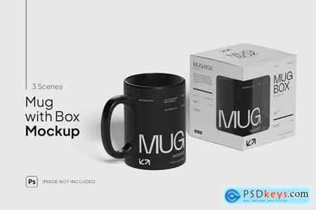 Mug with Box Mockup