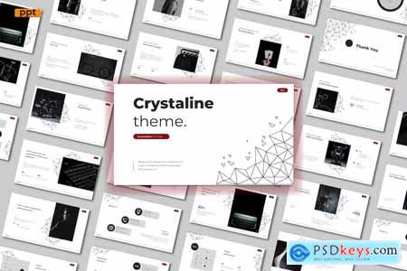 Grey Crystal line Theme presentation Templates