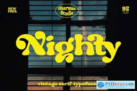 Nighty - Modern Retro Font