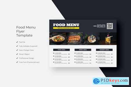 Food Menu Flyer Template Design RQDCG5P