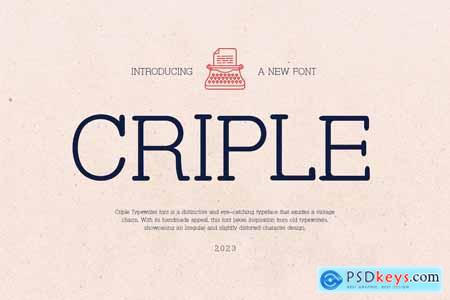 Criple - Unique Serif Font
