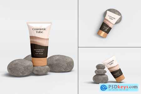 Cosmetic Skincare Cream Tube Mockup Set