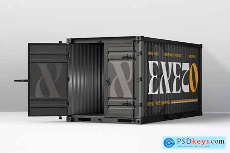 Logistic Shipping Container Mockup